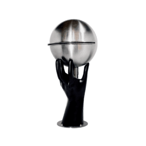 Waterfall in stainless steel and fiberglass structure