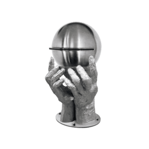 Cascade in stainless steel and fiberglass structure