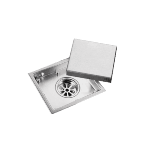 Square drain in stainless steel